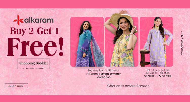 ALKARAM BUY 2 GET 1 FREE