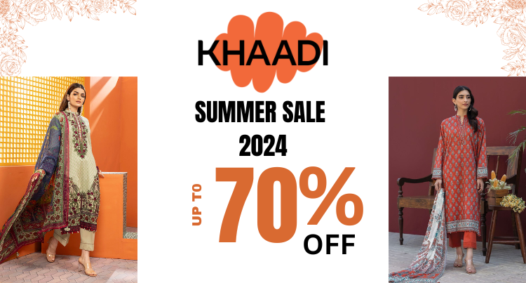 KHAADI SUMMER SALE UPTO 70% OFF