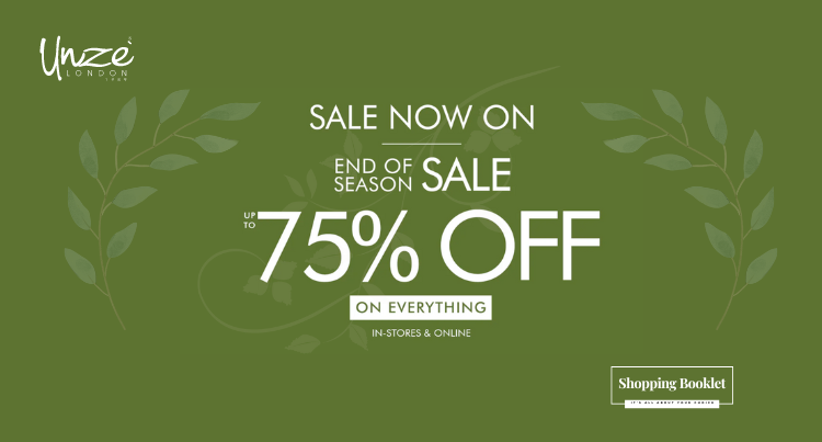 UNZE LONDON END OF SEASON SALE UPTO 75% OFF