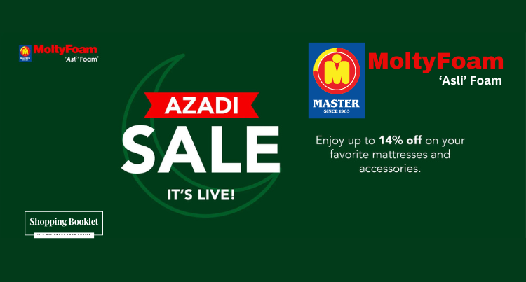 Molty Foam Azadi Sale UPTO 14% OFF