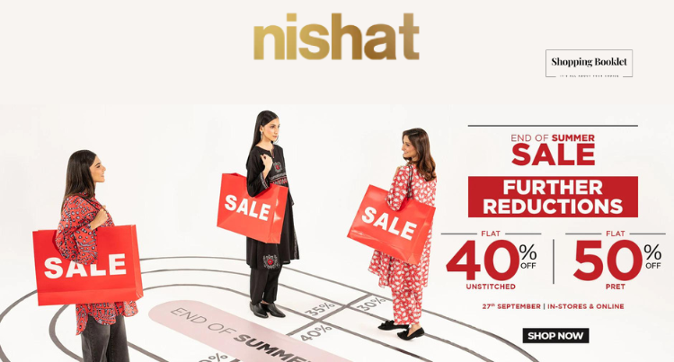 NISHAT FURTHER REDUCTIONS SALE FLAT 40%| FLAT 50%