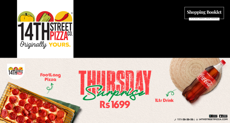 14th STREET PIZZA THURSDAY SUPRISE RS JUST 1699