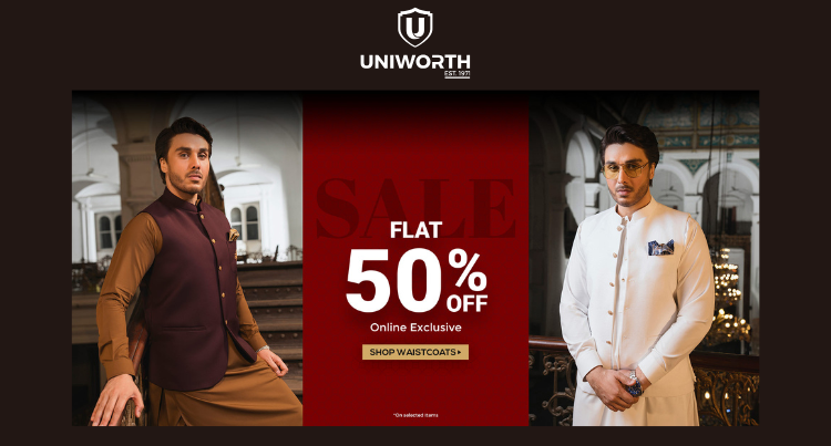 UNIWORTH  SALE FLAT 50% OFF