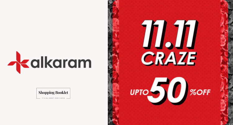 ALKARAM 11.11 CRAZE SALE UPTO 50% OFF