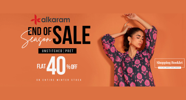 ALKARAM END OF SEASONS  SALE FLAT 40% OFF