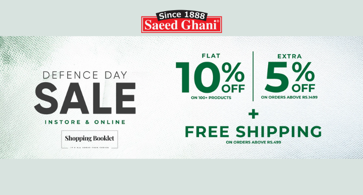 SAEED GAHNI DEFANCE DAY SALE F;LAT 10% OFF