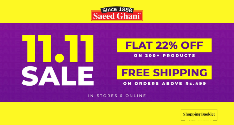 SAEED GHANI 11.11 SALE FLAT 22% OFF