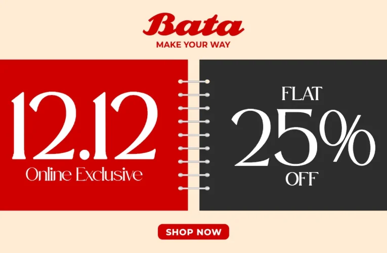 BATA 12.12 SALE FLARV 25% OFF