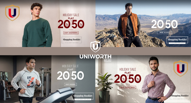 UNIWORTH HOLIDAY SALE FLAT 20% & 50% OFF