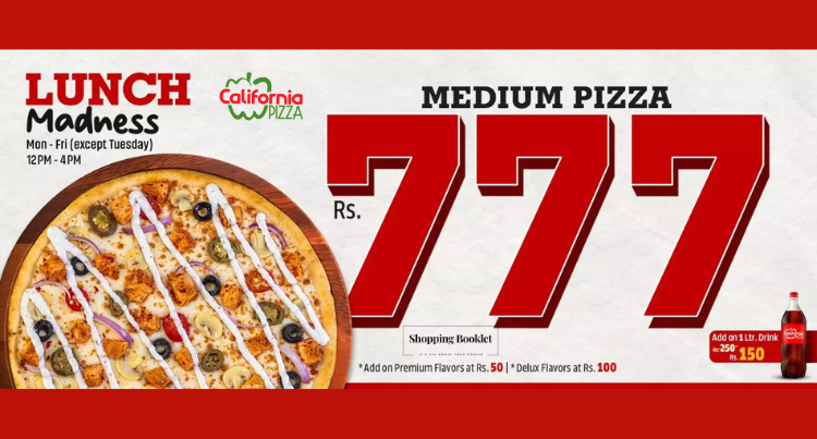 CALIFORNIA LUNCH MADNESS DEAL RS.777